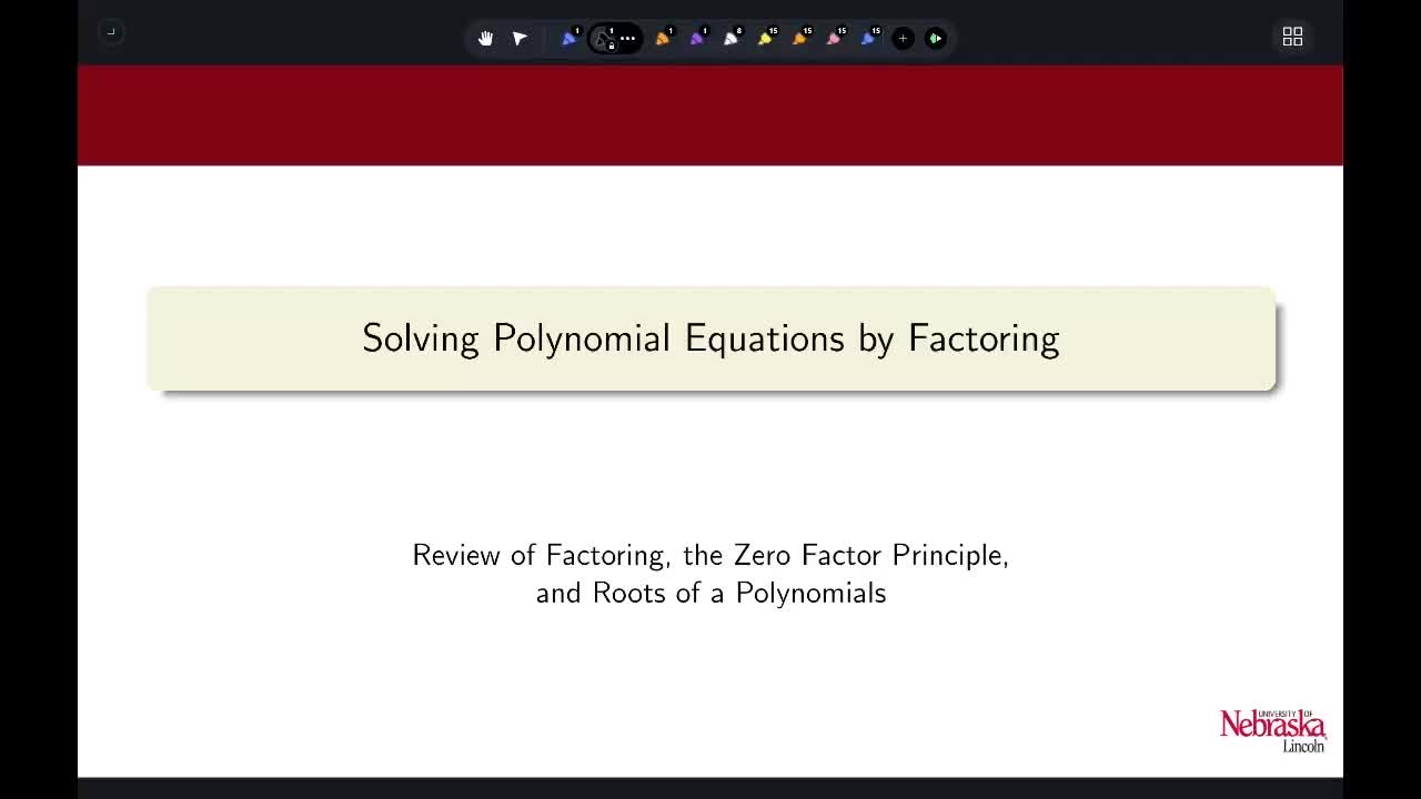 4.5.1 Review of Factoring, the Zero Factor Principle, and Roots of